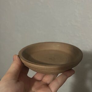 Brown Clay Dish, Planter saucer or trinket tray